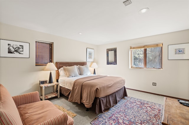 view of carpeted bedroom