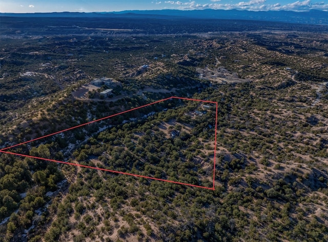 aerial view featuring a mountain view