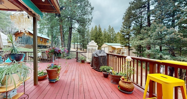 view of wooden deck