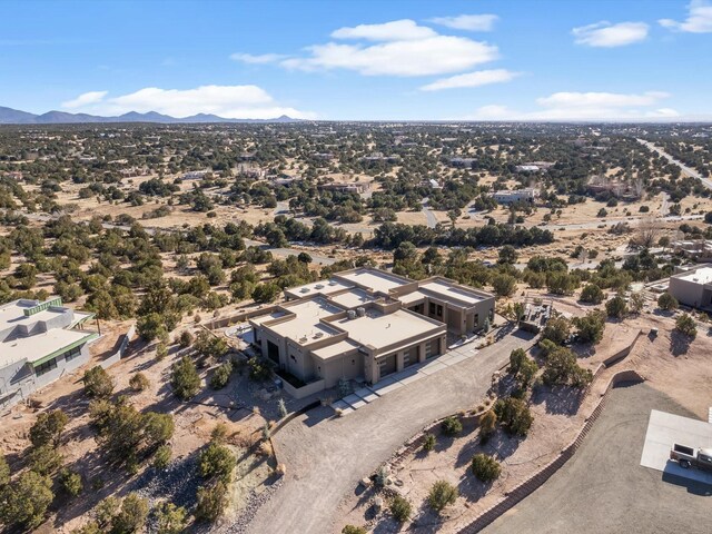 aerial view with a mountain view