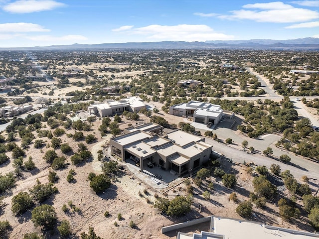 drone / aerial view with a mountain view