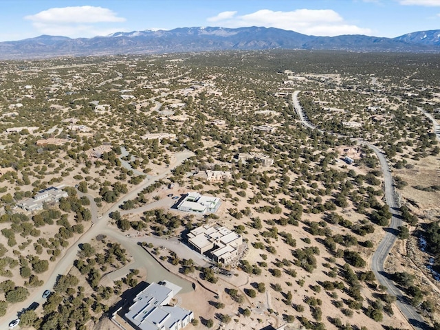 bird's eye view with a mountain view