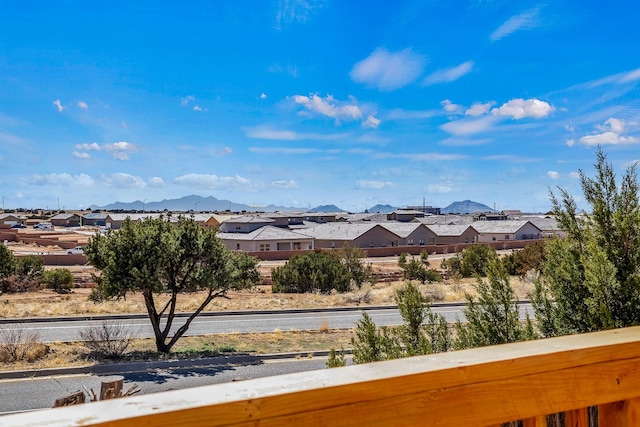 view of mountain feature featuring a residential view