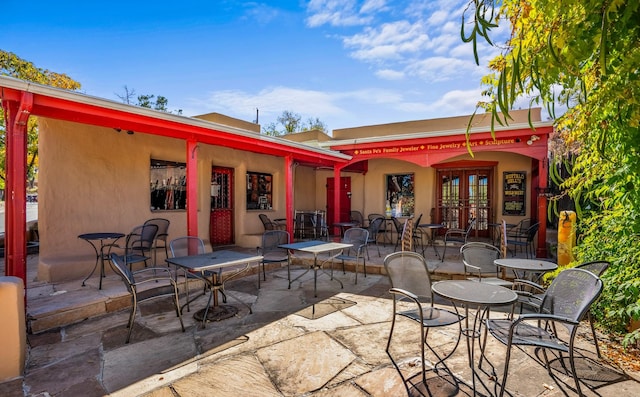 view of patio with french doors