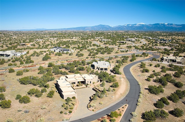 aerial view featuring a mountain view