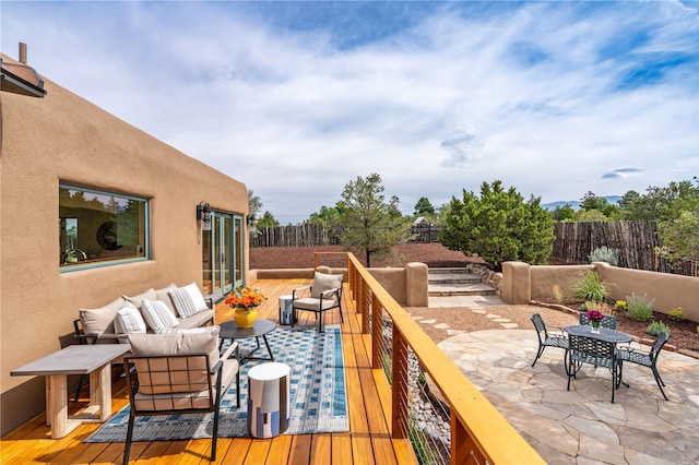 view of patio with outdoor lounge area