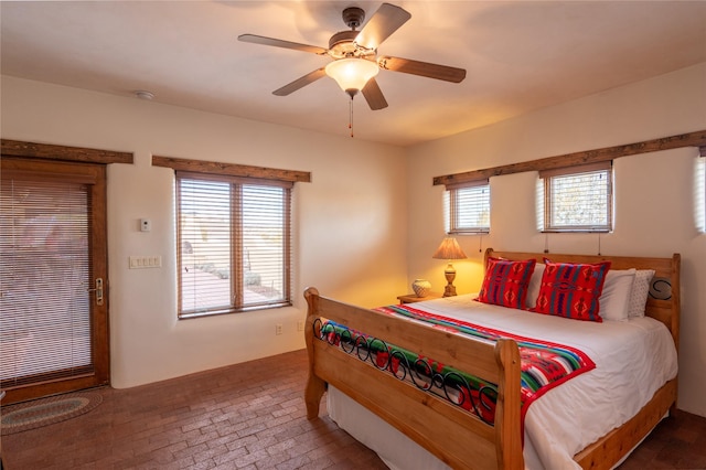 bedroom with ceiling fan