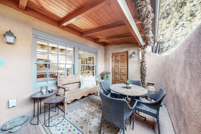 view of patio featuring an outdoor living space