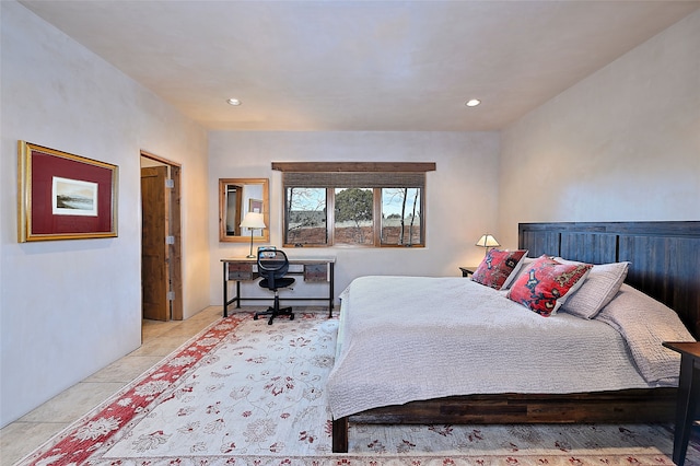 view of tiled bedroom