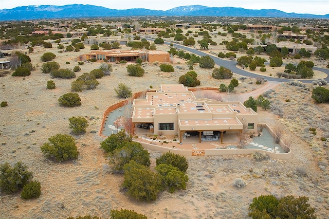 aerial view featuring a mountain view