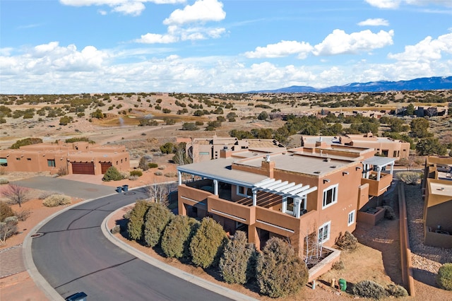 bird's eye view featuring a mountain view