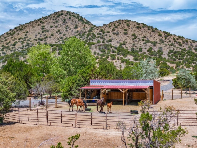 property view of mountains with a rural view