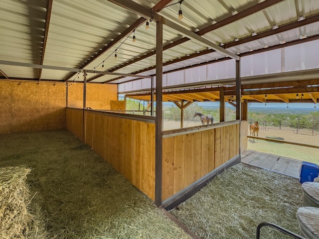 view of horse barn