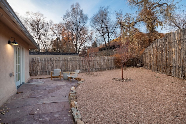 view of yard featuring a patio