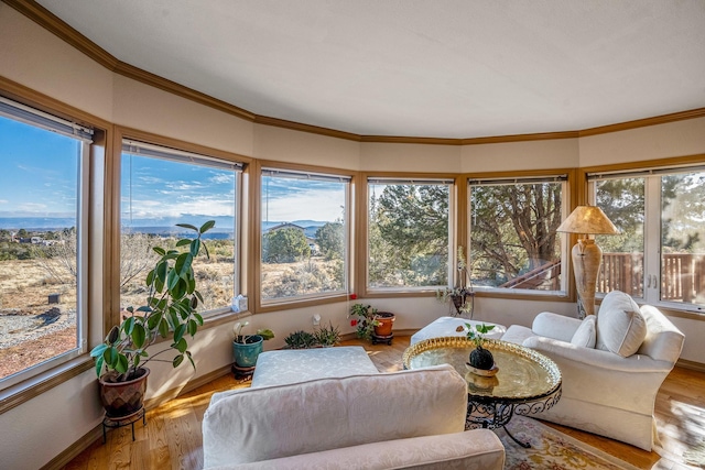 sunroom / solarium with a healthy amount of sunlight