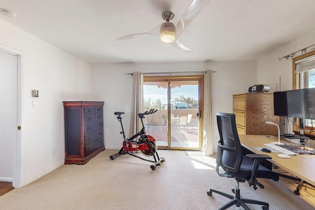 office with ceiling fan