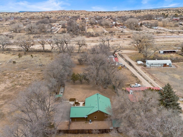 aerial view with a rural view