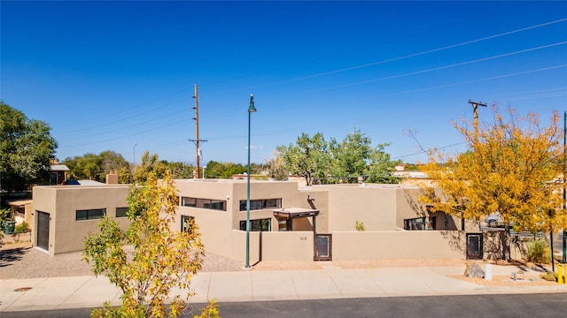 view of pueblo revival-style home