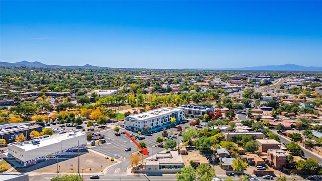 aerial view featuring a mountain view