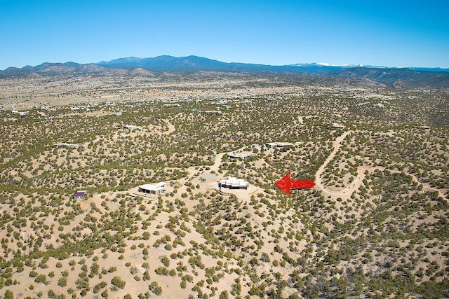 aerial view featuring a mountain view