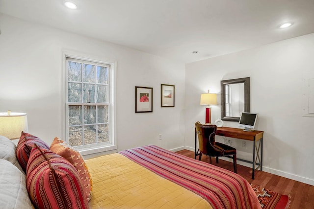 bedroom featuring wood-type flooring