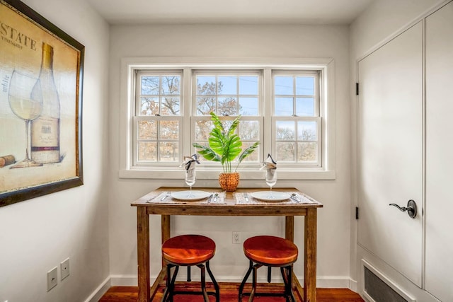 view of dining room