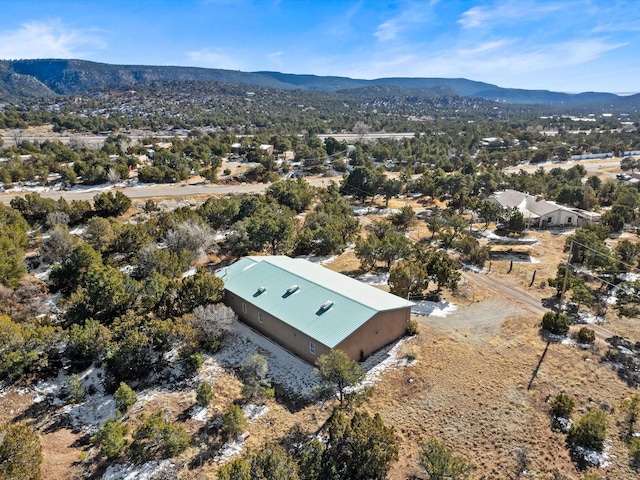 aerial view featuring a mountain view