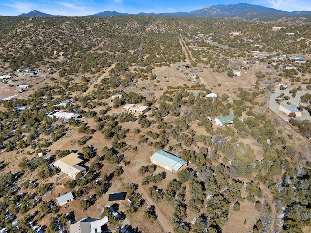 aerial view featuring a mountain view