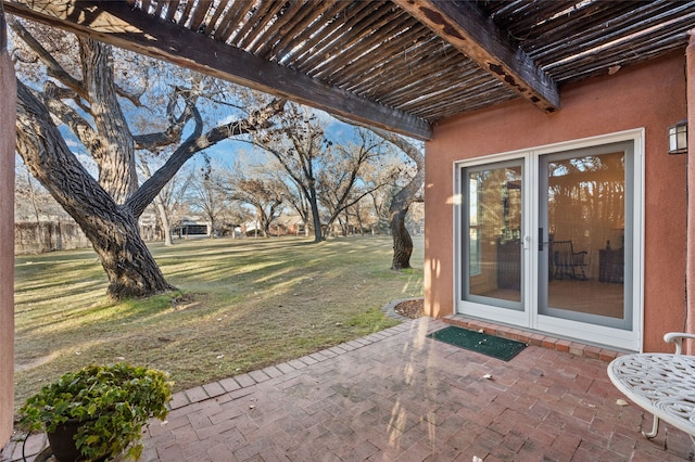 view of patio / terrace with a pergola