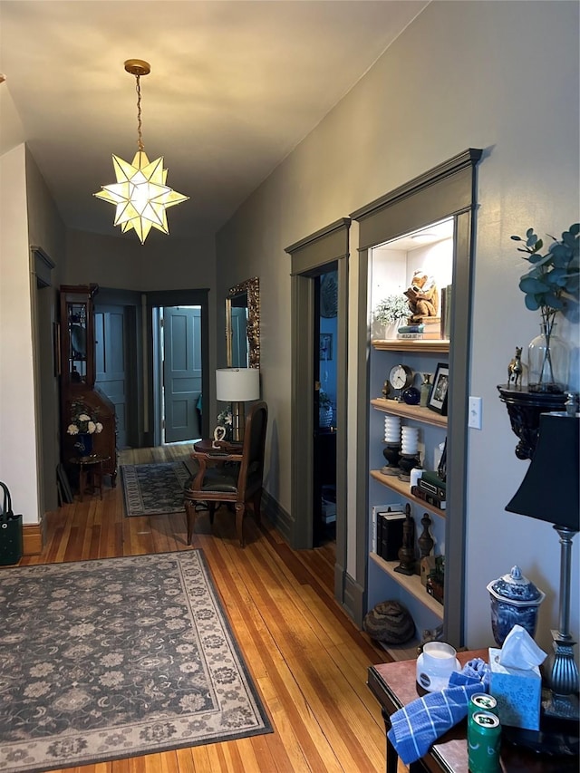 interior space featuring wood-type flooring