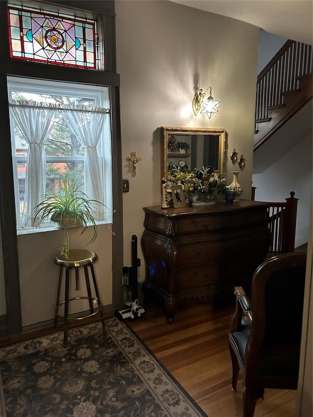 interior space featuring hardwood / wood-style flooring