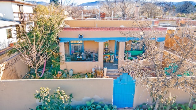 aerial view featuring a mountain view