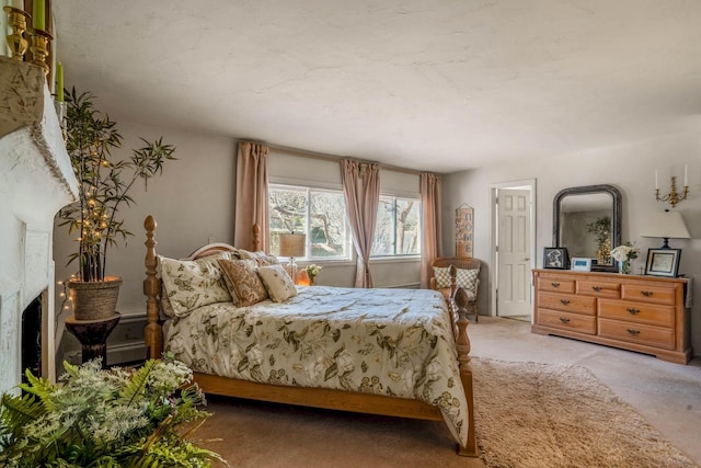 bedroom featuring carpet