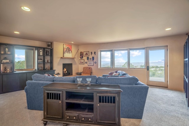 view of carpeted living room