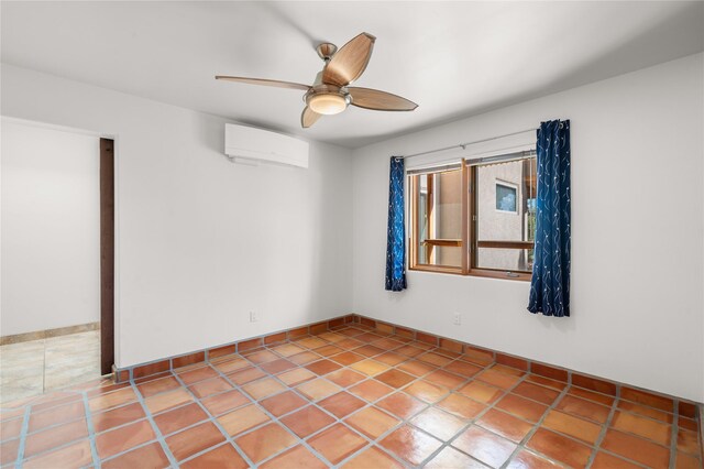 unfurnished bedroom with a closet, tile patterned flooring, and ceiling fan