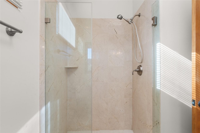 bathroom with an enclosed shower