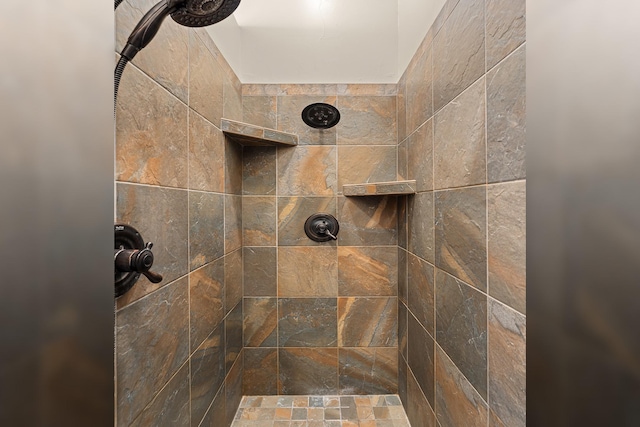 room details with tiled shower