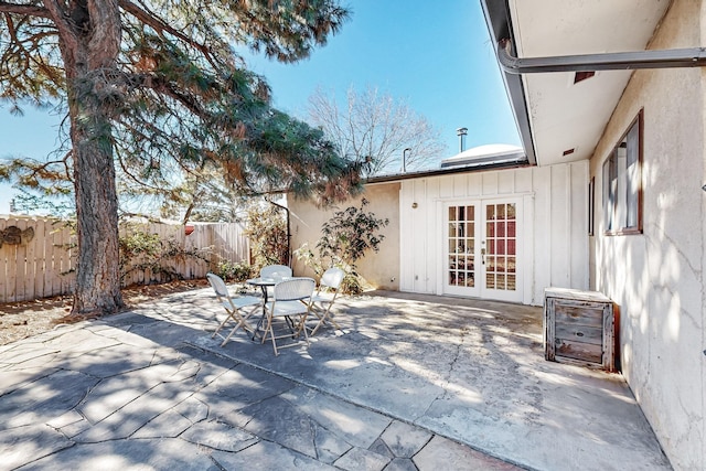 view of patio with french doors