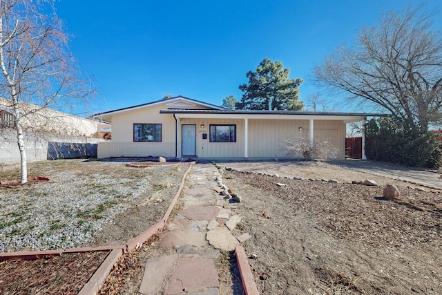 view of ranch-style house