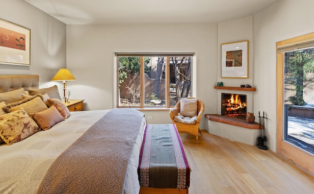 bedroom featuring light hardwood / wood-style flooring