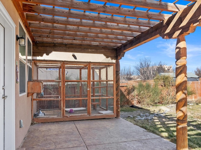 3110 Floras Del Sol, Santa Fe, NM 87507 - view of patio with a pergola
