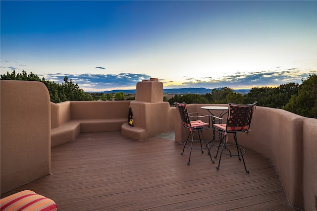 view of deck at dusk