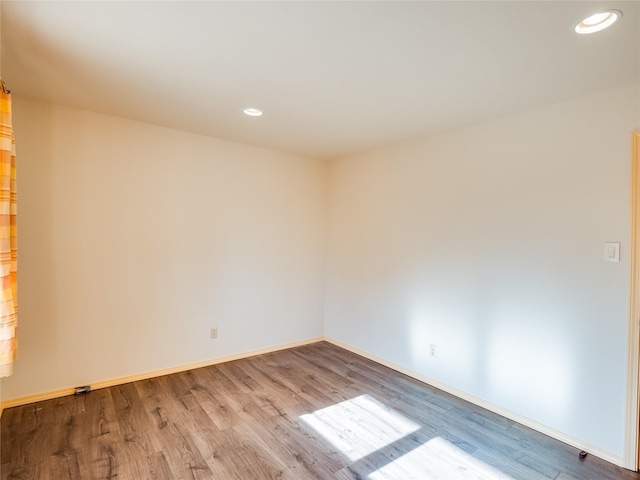 empty room featuring light wood-type flooring