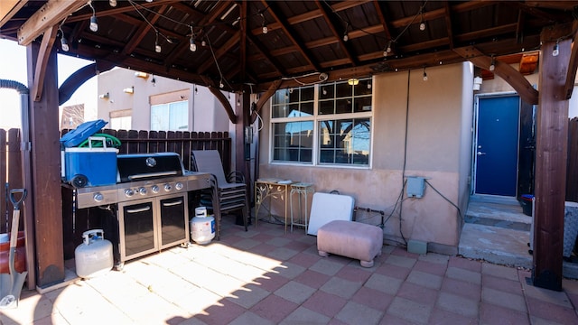 view of patio with a gazebo