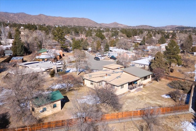 aerial view featuring a mountain view