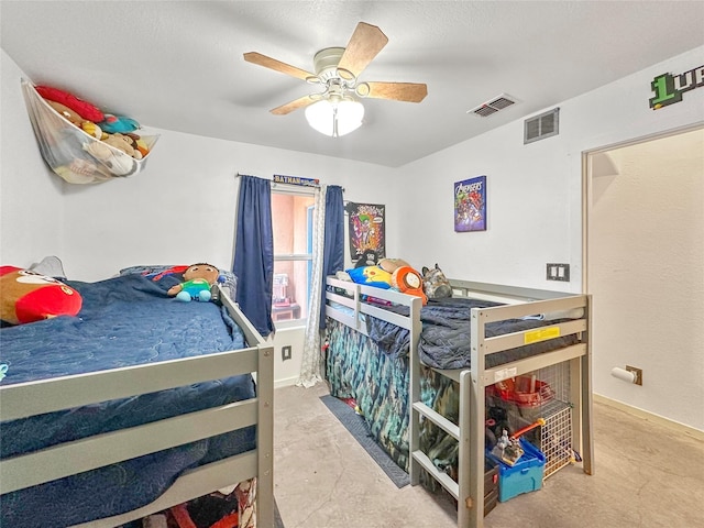 bedroom with ceiling fan