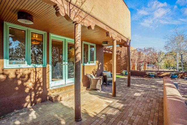 view of patio with french doors