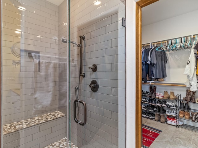 bathroom with an enclosed shower