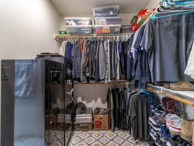 view of walk in closet