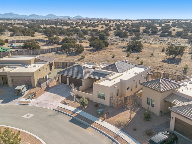 bird's eye view featuring a mountain view